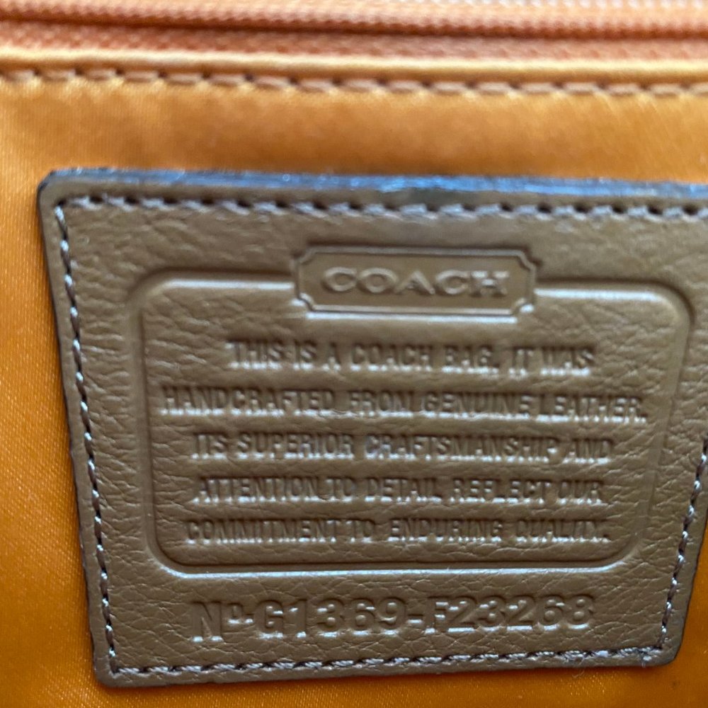 Coach Brown Leather Bag with Laptop Sleeve - Picture 5 of 7